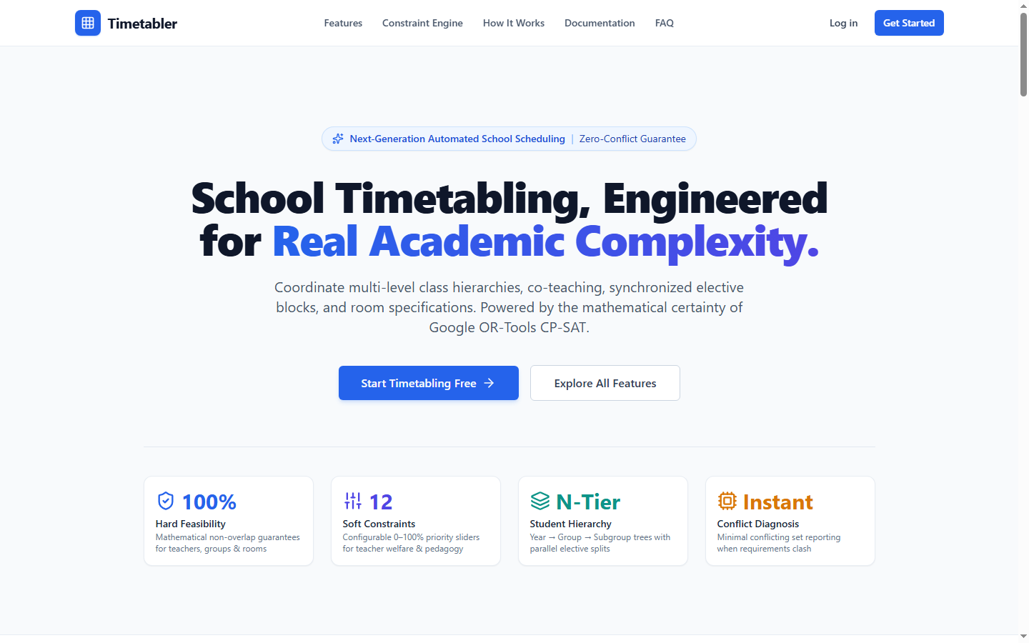 School Timetabler - Algorithmic Timetable Optimization Hub